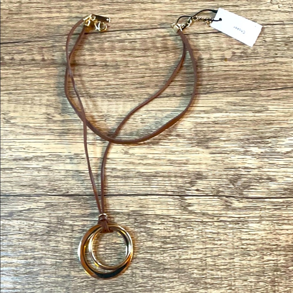 WHBM choker, gold drop round